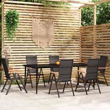  7-dijelni vrtni blagovaonski set crni | shoptok.hr