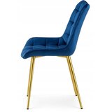  BERA stolica - tamnoplavi baršun / zlatne noge x 1 | shoptok.hr