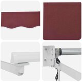  Električni zložljiv senčnik Burgundija 3 x 2 m, (5000204793) | Shoptok.si