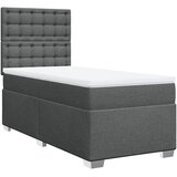  Krevet s oprugama i madracem tamnosivi 90 x 190 cm od tkanine | shoptok.hr