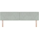 vidaXL Naslon za glavo s kristalnimi gumbi, tufted, svetlo siva, 180 cm, žamet | Shoptok.si