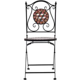 Bistro 3-dijelni mozaični bistro set s keramičkim pločicama boje cigle | shoptok.hr