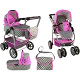 Kolica za lutke 2-in-1 Carrycot Stars - siva Cijene