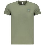 MIlitary Academy muška majica kratkih rukava s vezom orla i trobojnim grbom maslinasta | shoptok.hr