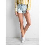 Fashion Hunters Světle modré džínové šortky s perlami | Shoptok.si