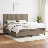  The Living Store Box spring postelja z vzmetnico taupe 200x200 cm blago - Box Spring Postelja, (21496904) Cene