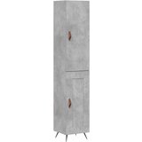 Maison Chic Visoka omara - Komoda - Predalnik betonsko siva 34,5x34x180 cm inženirski les, (21719856) Cene