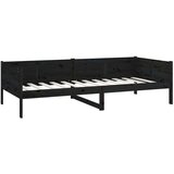  Dnevna postelja črna trdna borovina 90x190 cm, (20727120) | Shoptok.si