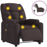 Maison Chic Električni masažni naslanjač - Relax naslanjač temno rjavo blago, (22134845) | Shoptok.si