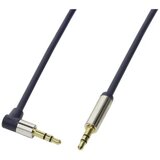 Logilink CA11300 klinker avdio priključni kabel 3.00 m temno modra (mat) 90° kotni navzgor, (20431664) | Shoptok.si