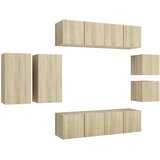  8-dijelni set TV ormarića boja hrasta sonome od iverice | shoptok.hr