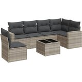  7-dijelni set vrtnih sofa svjetlosivi od poliratana | shoptok.hr