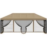 Pokrov za gazebo s bočnim zidovima 6 x 3 m Bež Poliester 190 | shoptok.hr