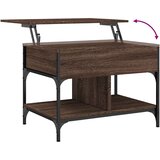  Stolić za kavu smeđa boja hrasta 70x50x50 cm od drva i metala | shoptok.hr