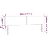  Posteljno vzglavje temno rjavo 180x5x78/88 cm blago, (20932098) | Shoptok.si