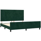  Okvir za krevet bez madraca tamnozeleni 160x200 cm baršunasti | shoptok.hr