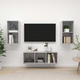  3-dijelni set TV ormarića siva boja betona konstruirano drvo | shoptok.hr