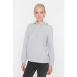 Trendyol Gray Knitted Basic Sweatshirt