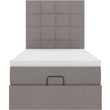 vidaXL Otomanski posteljni okvir z vzmetnico taupe 90x200 cm blago | Shoptok.si