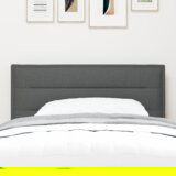 vidaXL LED uzglavlje Linije dizajn tamno sivo 80 cm Tkanina | shoptok.hr