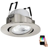 Eglo ugradbeni spot Saliceto-Z 99672, LED 4,7 W RGB, Ø 8,8 cm, satenirani nikal | shoptok.hr
