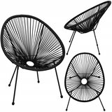 springos vrtna stolica od ratana,crna 72 x 82 x 85 cm | shoptok.hr