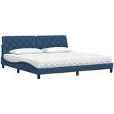  Krevet s madracem plavi 200 x 200 cm od tkanine | shoptok.hr
