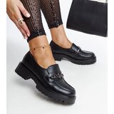 VINCEZA Black moccasins with leather insole Cene