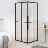 The Living Store Tuš kabina mlečno steklo ESG 90x70x180 cm črna - Tuš Kabina, (21750926) Cene