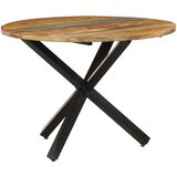  Blagovaonski stol okrugli 100x100x75 cm masivno obnovljeno drvo | shoptok.hr