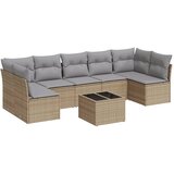 Maison Chic Seti vrtnega pohištva - Vrtna garnitura - Vrtni pohištvo set 8-delna z blazinami bež poli ratan, (21802165) | Shoptok.si