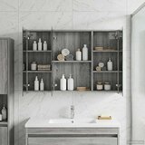  Kupaonski ormar s ogledalom Siva Sonoma 100 x 14,5 x 70 cm | shoptok.hr