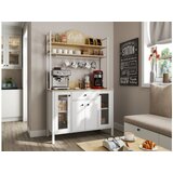 Hanah home FRN-20075-1 WoodenWhite Coffee Bar Cabinet | ePonuda.com