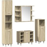  4-dijelni set kupaonskog namještaja boja hrasta sonome drveni | shoptok.hr
