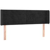  Uzglavlje s ušima crni 147x16x78/88 cm baršunasti | shoptok.hr