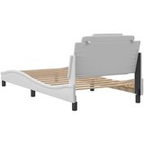  Okvir kreveta Viana bez madraca bijeli 100x203 cm od umjetne kože - Bijela 100 x 203 cm | shoptok.hr