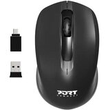 Port Designs Port miš BUDGET bežični, USB-C & USB-A, crni 900508 | shoptok.hr