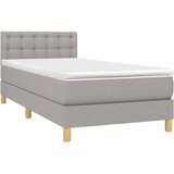 vidaXL Box spring krevet s madracem svjetlosivi 90x190 cm od tkanine | shoptok.hr