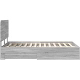  Krevetna konstrukcija s ladicama Siva Sonoma 120 x 200 cm 203 x 123 x 100 cm | shoptok.hr