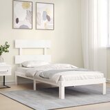  Okvir kreveta bez madraca bijeli 90 x 200 cm masivna borovina | shoptok.hr