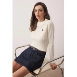 TRENDYOLMILLA ženski duks Twoaw26Kz00122, Ecru Cene