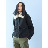 Sinsay Jakna s krznom ovratnikom i dodatkom vune i viskoze | shoptok.hr