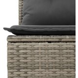 vidaXL 9 komada Set za vrtni kauč s jastučićima Siva Poli Rattan | shoptok.hr