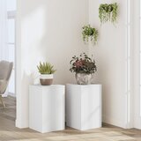 vidaXL Stojalo za rastline 2 kosa belo 30x30x50 cm inženirski les Cene