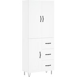  Visoka komoda bijela 69,5x34x180 cm konstruirano drvo | shoptok.hr