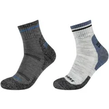 Športne nogavice 2PPK Men Trail Wool Quarter Socks Siva