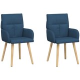 vidaXL Jedilni stoli 2 pcs Blago Modra 60 x 56 x 96 cm, (5000296810) | Shoptok.si