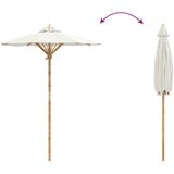  Vrtni suncobran Krem bijela Ø 150 x 210 cm bambus | shoptok.hr