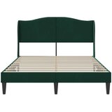 Krevetna konstrukcija Tamnozelena 140 x 190 cm Baršun | shoptok.hr
