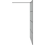  Zid za walk-in tuš Crna 140 x 195 cm Staklo otporno na udarce | shoptok.hr